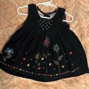 Cute vintage embroidered corderoy dress